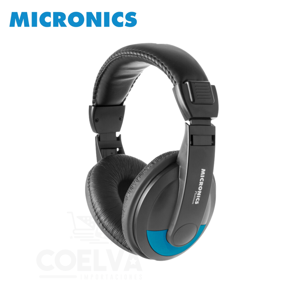 AURICULAR + MICROFONO MICRONICS PLATINUM DJ BLK/BLU MIC H701