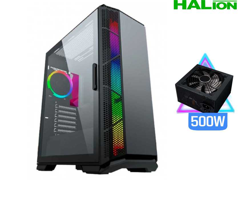 CASE HALION RAINBOW + FUENTE 500W ( AEHARA50 ) RGB