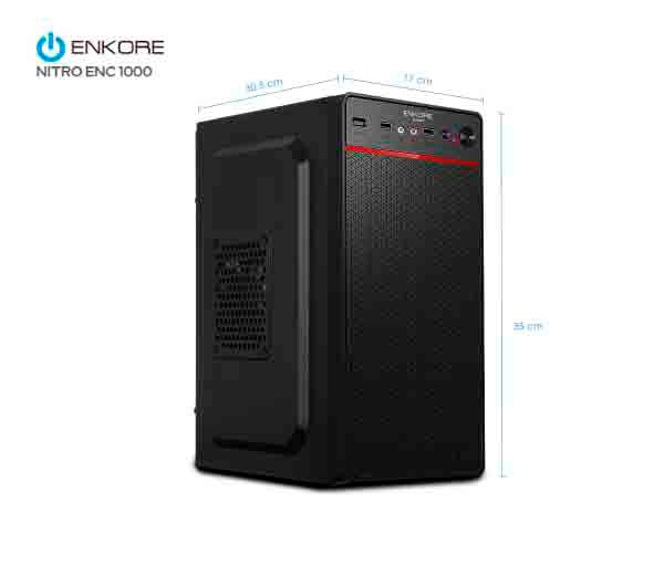 CASE ENKORE CADET ENC 1002 GABINETE MICRO ATX 230W, FAN ENKORE 8CM