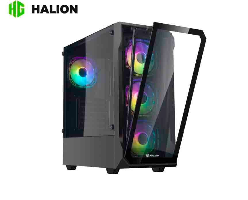 CASE ATX GAMER HALION INFINITY 416 600W PANEL DE VIDRIO 4X ARGB