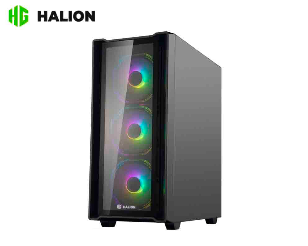 CASE ATX GAMER HALION INFINITY 417 600W PANEL DE VIDRIO+ FILTRO 4XARGB