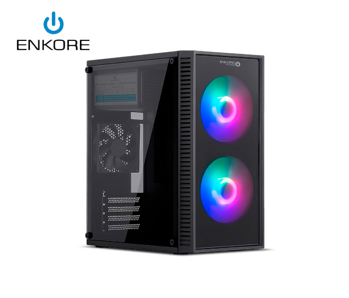 CASE DUCALE ENC 3004, PSU 250W, 2FAN ARGB, MICRO ATX, ENKORE
