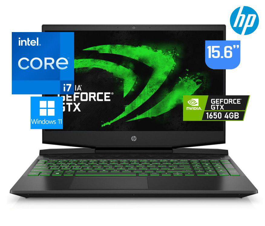 NB HP PAVILION 15-DK2505LA CORE I7 11370H 4.8GHZ, 12GB, SSD 512GB, GTX 1650 4GB SSR6, 15.6’’, WINDOWS 11