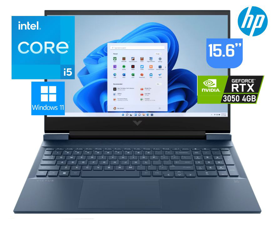 NB HP VICTUS 16-D0524LA, CORE I5 11260H 4.5GHZ, 16GB, 512GB SSD, RTX 3050 4GB, 16.1" FHD, WINDOWS 11