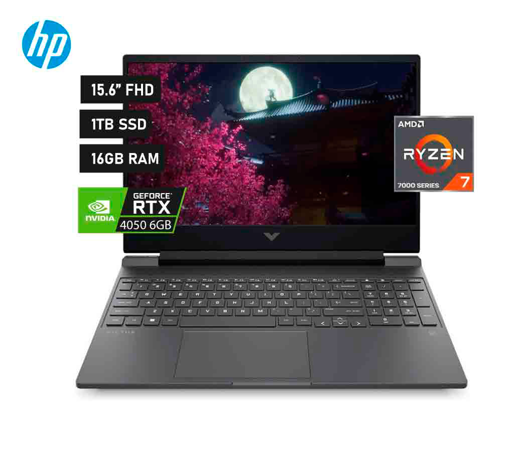 NB HP VICTUS 15-FB2019LA RYZEN 7 8845HS 5.1GHZ, 16GB,1TB SSD, RTX 4050 6GB,15.6" FHD IPS,WIN11 HOME,NBHPA14LPLA