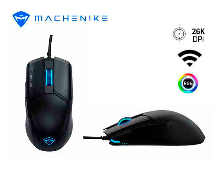MOUSE GAMING MACHENIKE M7 PRO WIRED BLACK, 12,800 DPI,