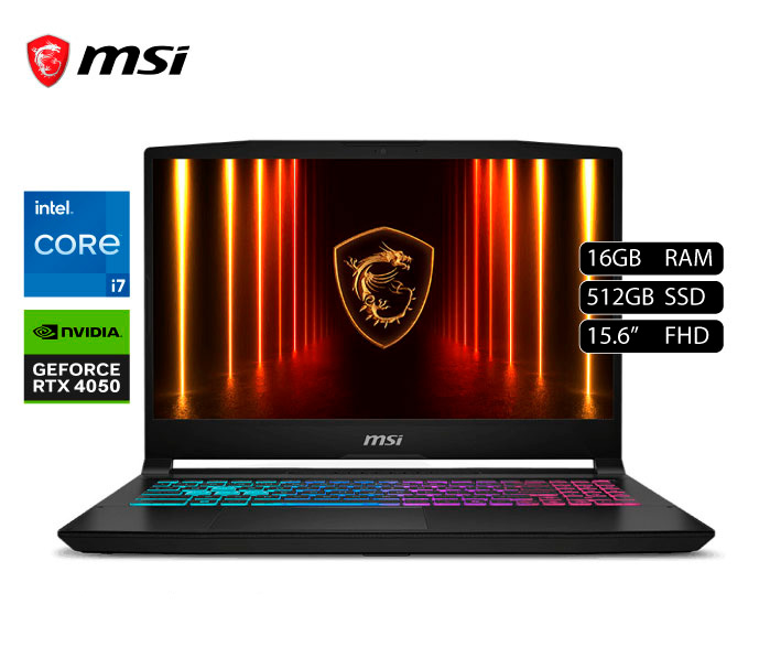 MSI KATANA 15 B14WEK-001US GAMING B14WEK-001US - CORE™ I7-14650HX 512GB SSD 16GB 15.6" FHD (1920X1080) 144HZ NVIDIA® RTX 5050 8192MB BACKLIT KEYBOARD