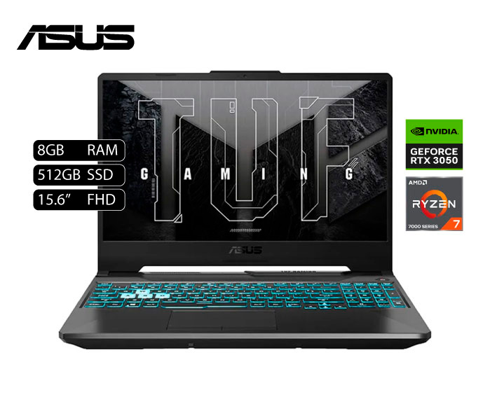 NB ASUS TUF A15 FA506NCQ-HN078, RYZEN 7-170, 8GB DDR5, 512GB SSD, RTX 3050 4GB, 15.6" FHD 144HZ, IPS (90NR0QE7-M00490)